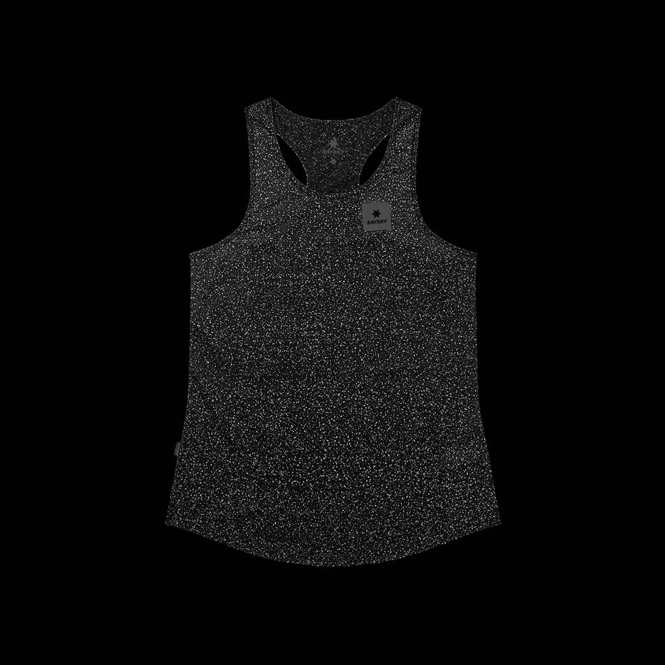 The reflective graphic on the SAYSKY Women's Universe Combat Singlet in the Black Universe colourway.