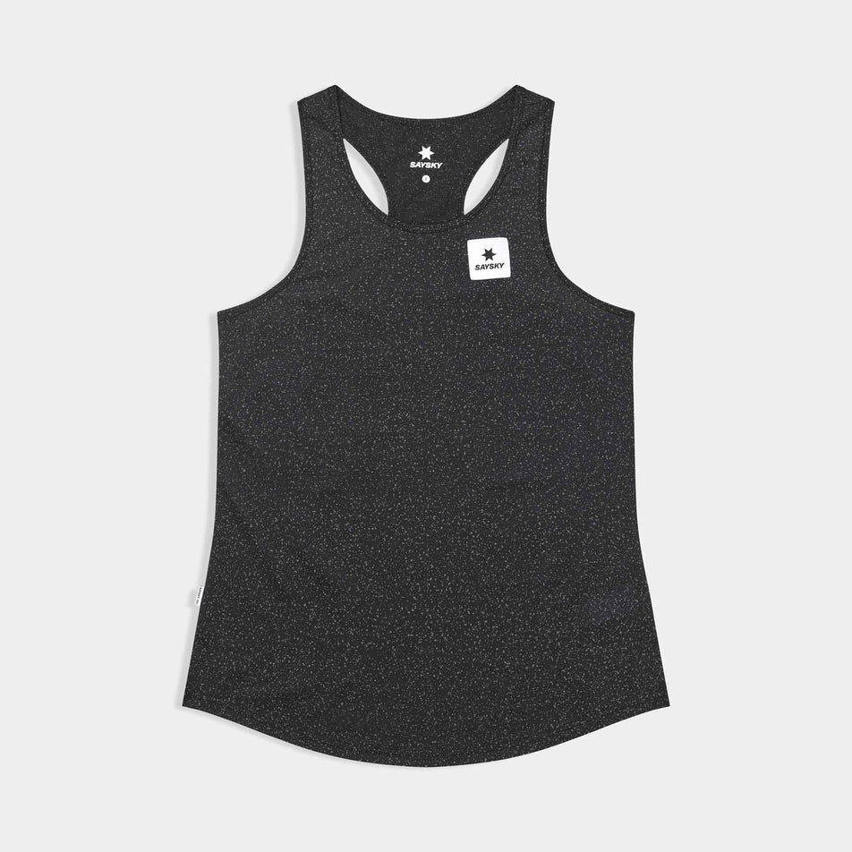 Front view of the SAYSKY Women's Universe Combat Singlet in the Black Universe colourway.