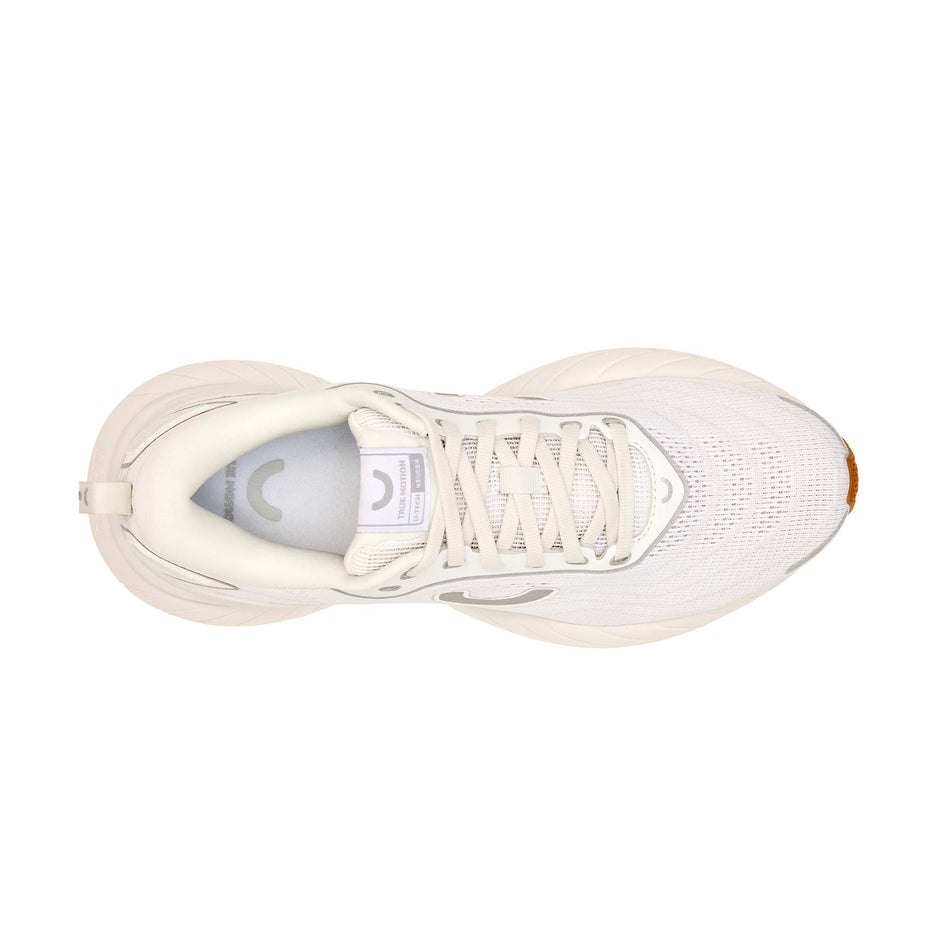 The upper of the right shoe from a pair of True Motion Women's U-Tech Nevos 4 Running Shoes in the White/Bright White colourway.