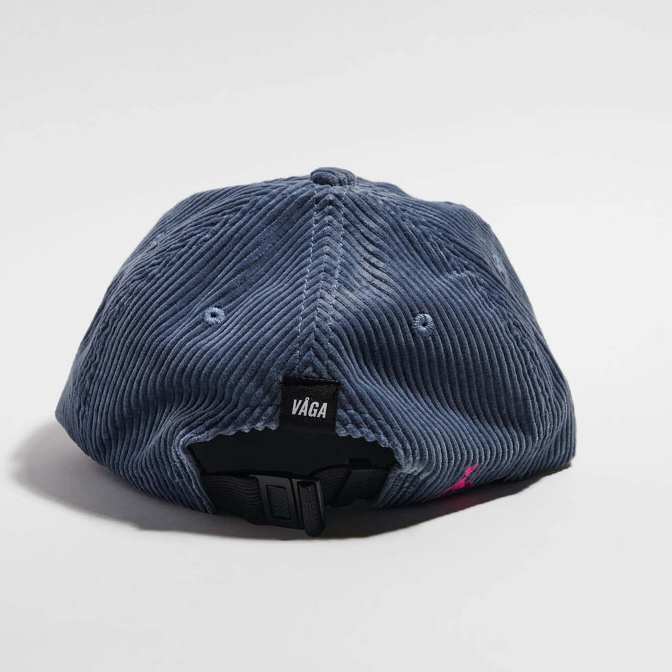 Back view of the VAGA Unisex Corduroy Cap in the Smoke Grey colourway.