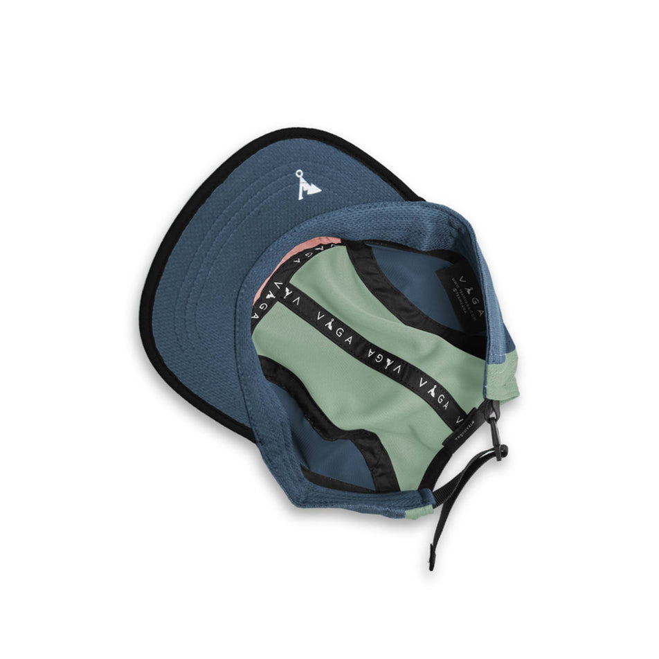 View of the inside of a VAGA Unisex Club Cap in the Mint/Blue Grey/Light Pink/Charcoal colourway (8217273434274)