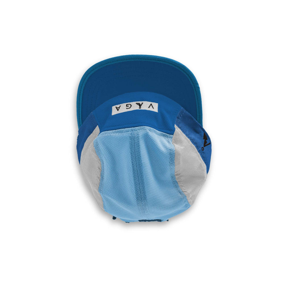 View of the top of a VAGA Unisex Club Cap in the Pastel Blue/Mint/Light Blue/Neon Yellow colourway (8217272320162)