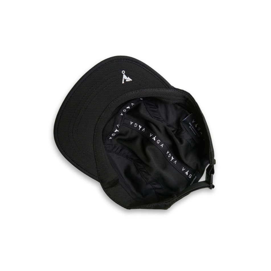 View of the inside of a VAGA Unisex Club Cap in the Storm Black colourway (8217270517922)