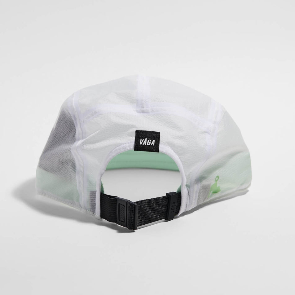 Back view of the VAGA Unisex Featherlight Cap in the White colourway.