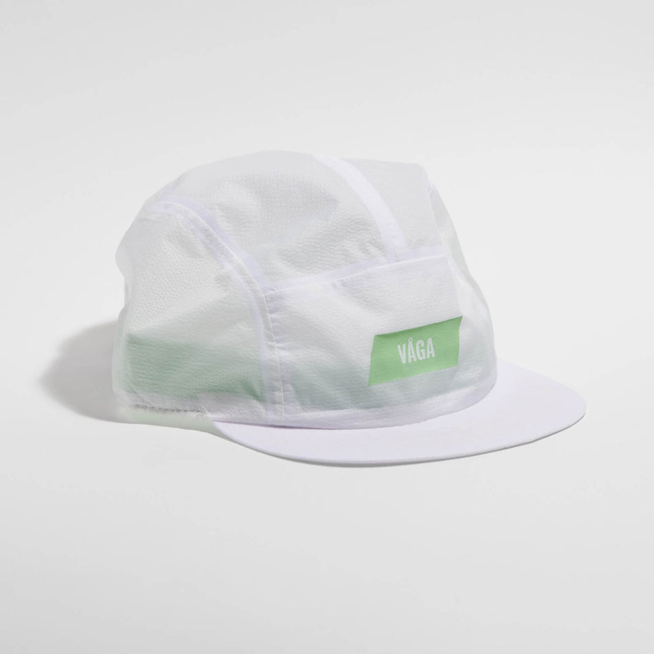 Front view of the VAGA Unisex Featherlight Cap in the White colourway.