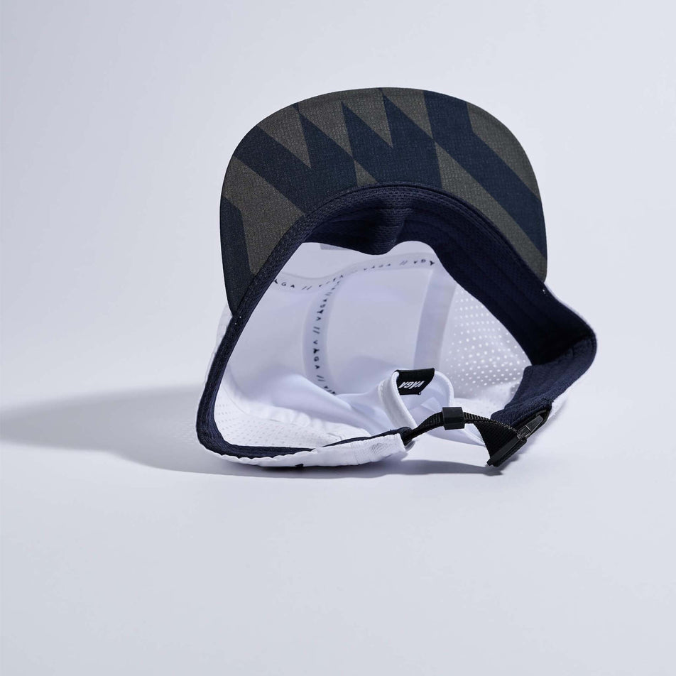 The underside of the VAGA Unisex Feather Racing Cap in the White colourway.