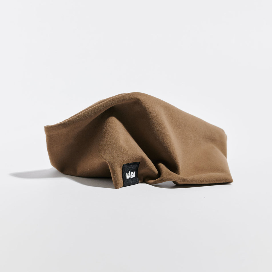 The VAGA Unisex Jersey Midweight Headband in the Dark Taupe colourway.