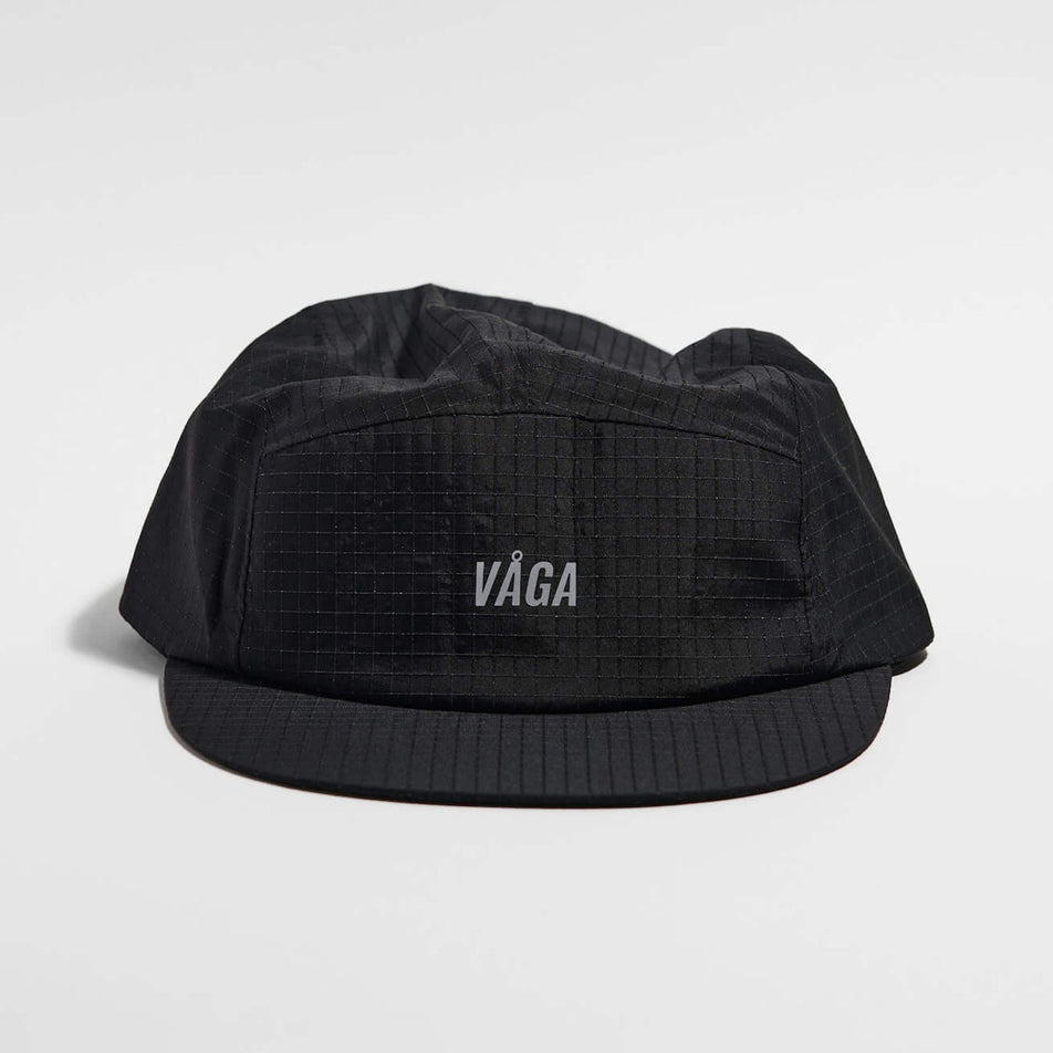 Front view of the VAGA Unisex Night Club Cap in the Black colourway. 