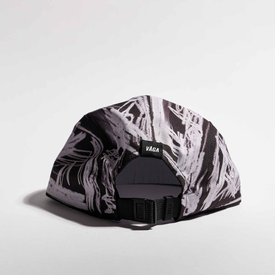 Back view of the VÅGA Unisex Scribble Cap 2.0 in the Black/White colourway.