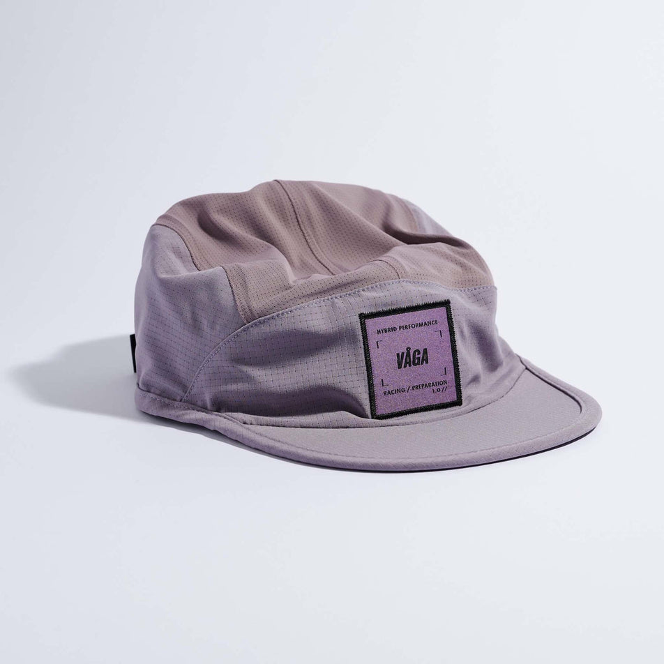 Angled view of the VAGA Unisex Transit Lite Cap in the Mauve colourway.