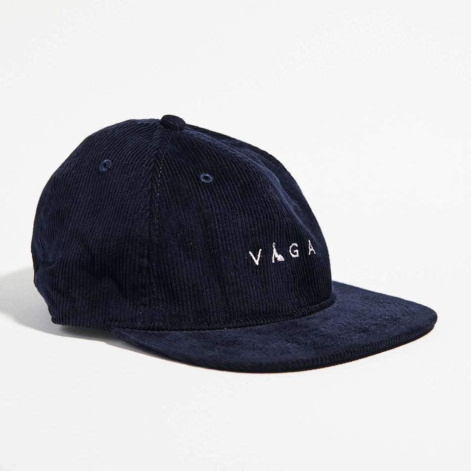 The VAGA Unisex Corduroy Cap in the Navy Blue colourway. (8751577694370)