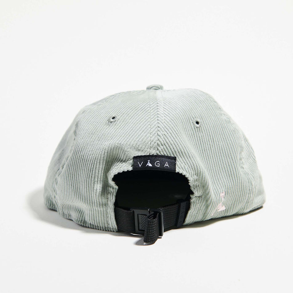 Back view of the VAGA Unisex Corduroy Cap in the Sage Green colourway. (8751578153122)