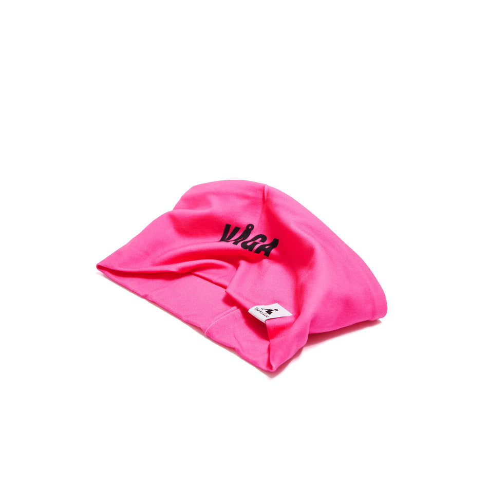 Front view of a VÅGA Unisex Club Headband in the Neon Pink colourway. (8487174340770)
