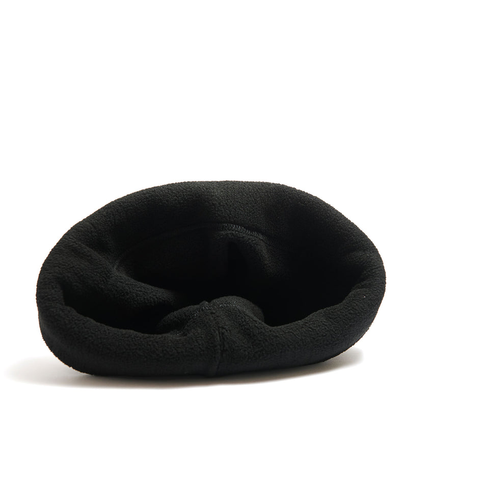 The inside view of a VÅGA Unisex Fleece Beanie in the Storm Black colourway. (8487078363298)