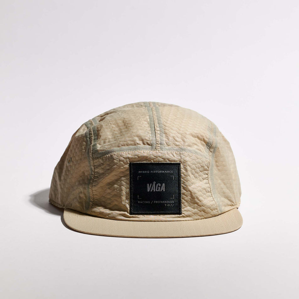 Front view of the VÅGA Unisex Viper Lite Cap in the Taupe colourway.