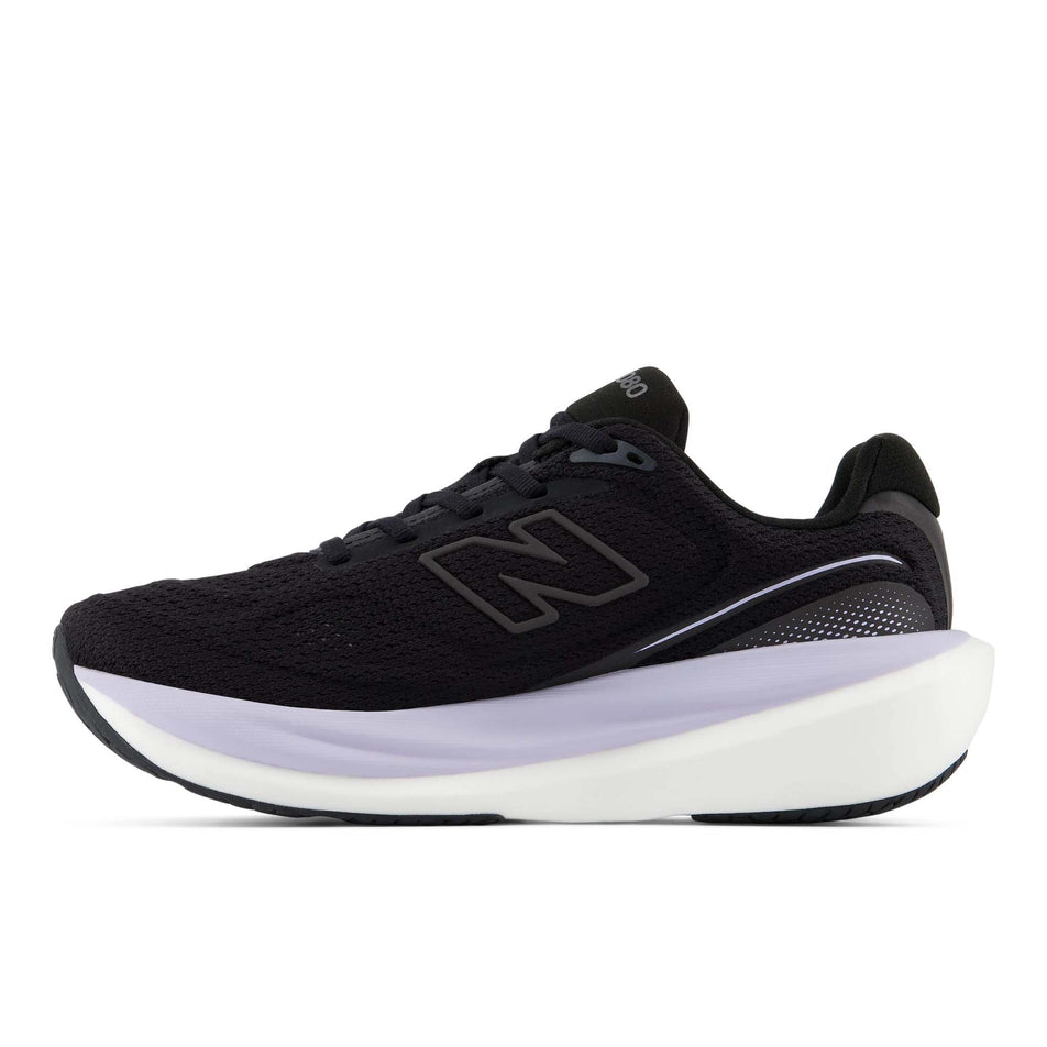 Medial view of the right shoe from a pair of New Balance Women's 1080 V15 Running Shoes in the Smoked Violet colourway.