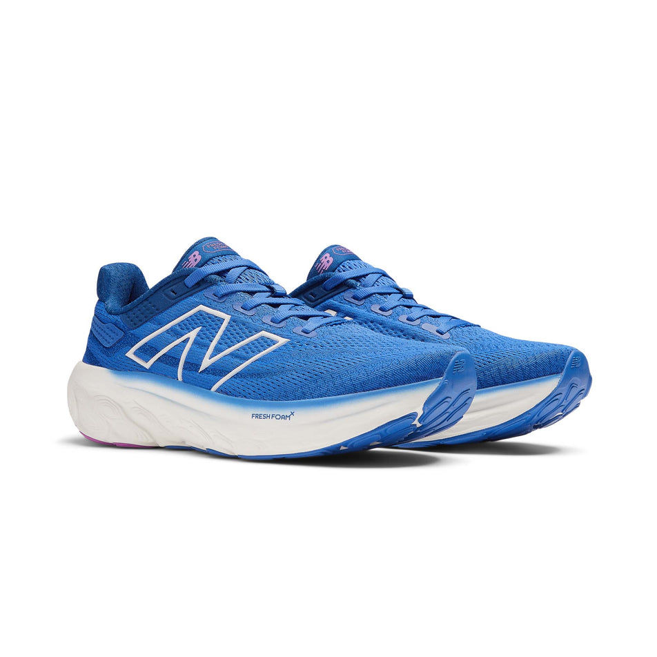 A pair of New Balance Women's Fresh Foam X 1080v13 Running Shoes in the Marine Blue colourway (8104333770914)