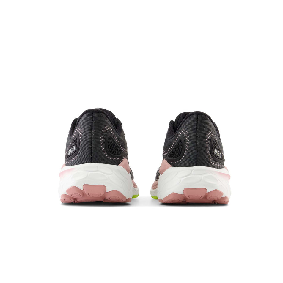 The back of a pair of New Balance Women's Fresh Foam X 860 V13 Running Shoes in the Black (001) colourway (7983845998754)