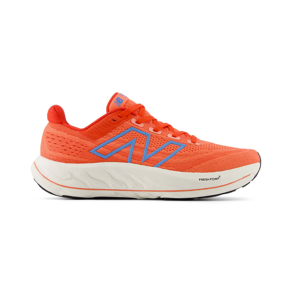 Lateral side of the right shoe from a pair of New Balance Women's Fresh Foam X Vongo v6 Running Shoes in the Gulf Red colourway (8185890439330)