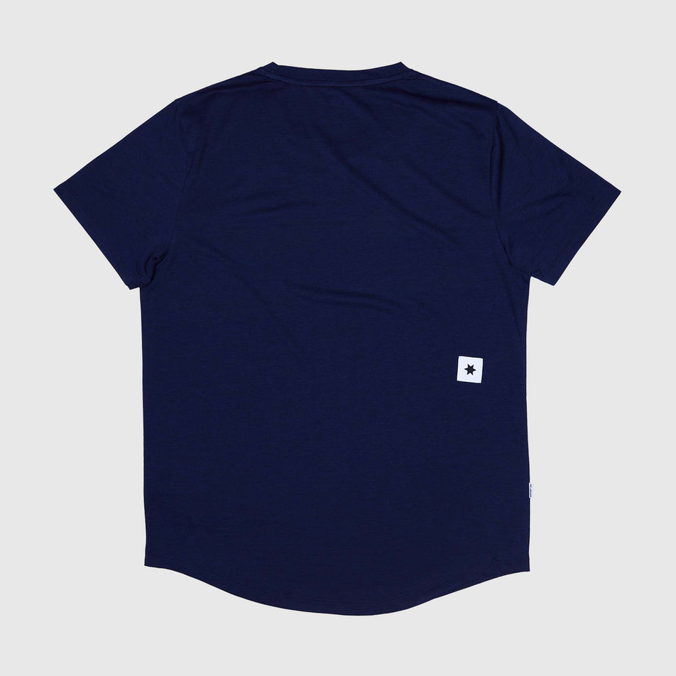 Back view of the SAYSKY Men's Clean Combat Pro T-Shirt in the Blue colourway. (8730925400226)