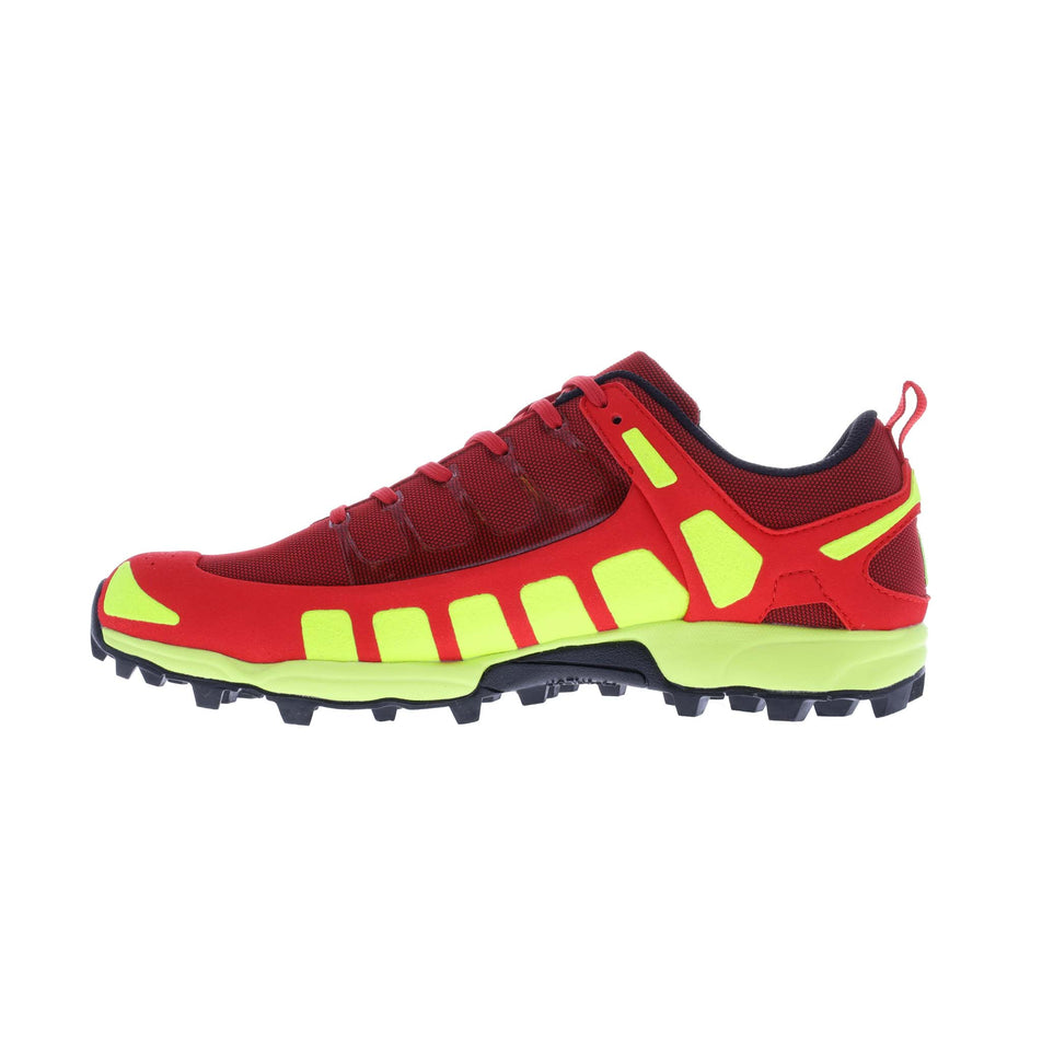 Right shoe medial view of Inov-8 Men's X-Talon 212 v2 Running Shoes in red (7759983640738)