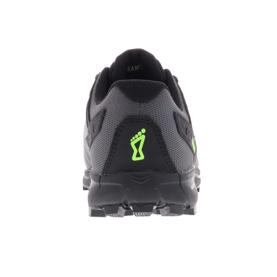 Posterior view of men's inov-8 roclite g 275 running shoes in grey (7281960681634)