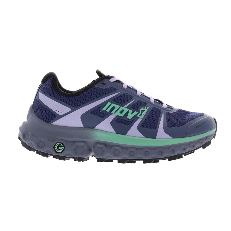 Lateral view of women's inov-8 trailfly ultra g 300 max running shoes (7315050234018)