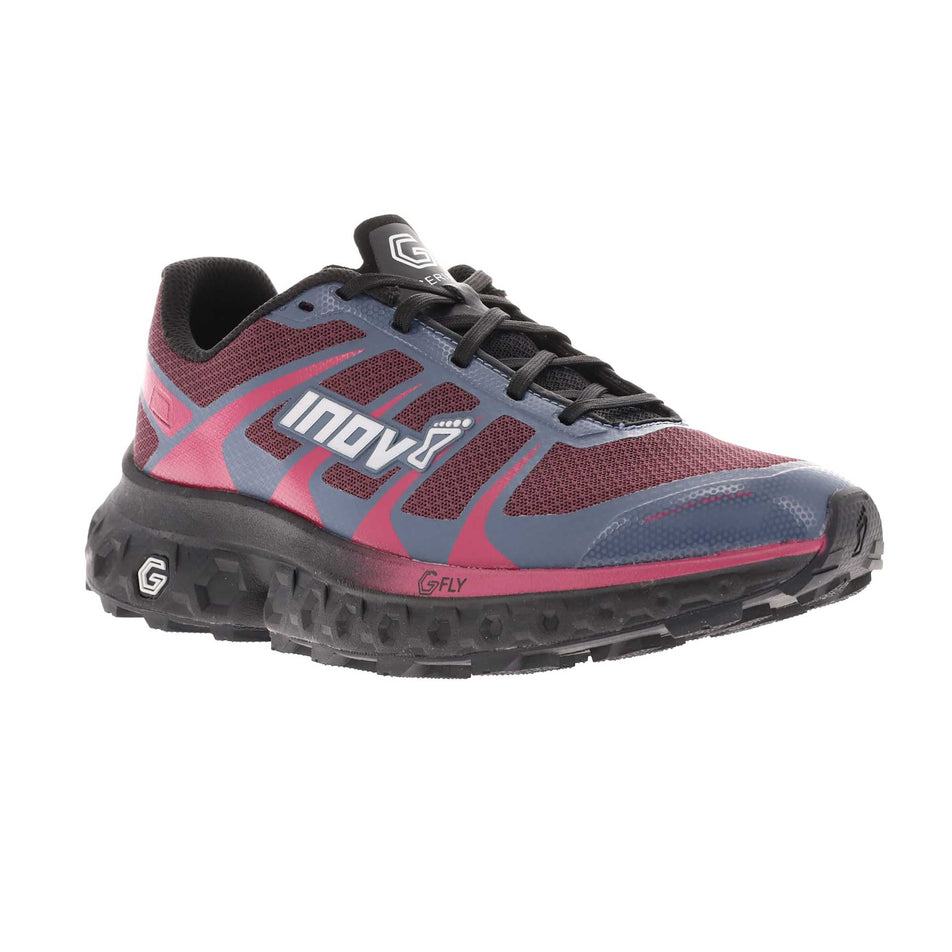 Lateral side of the right shoe from a pair of women's Inov-8 TRAILFLY ULTRA™ G 300 MAX Running Shoes (6886613647522)