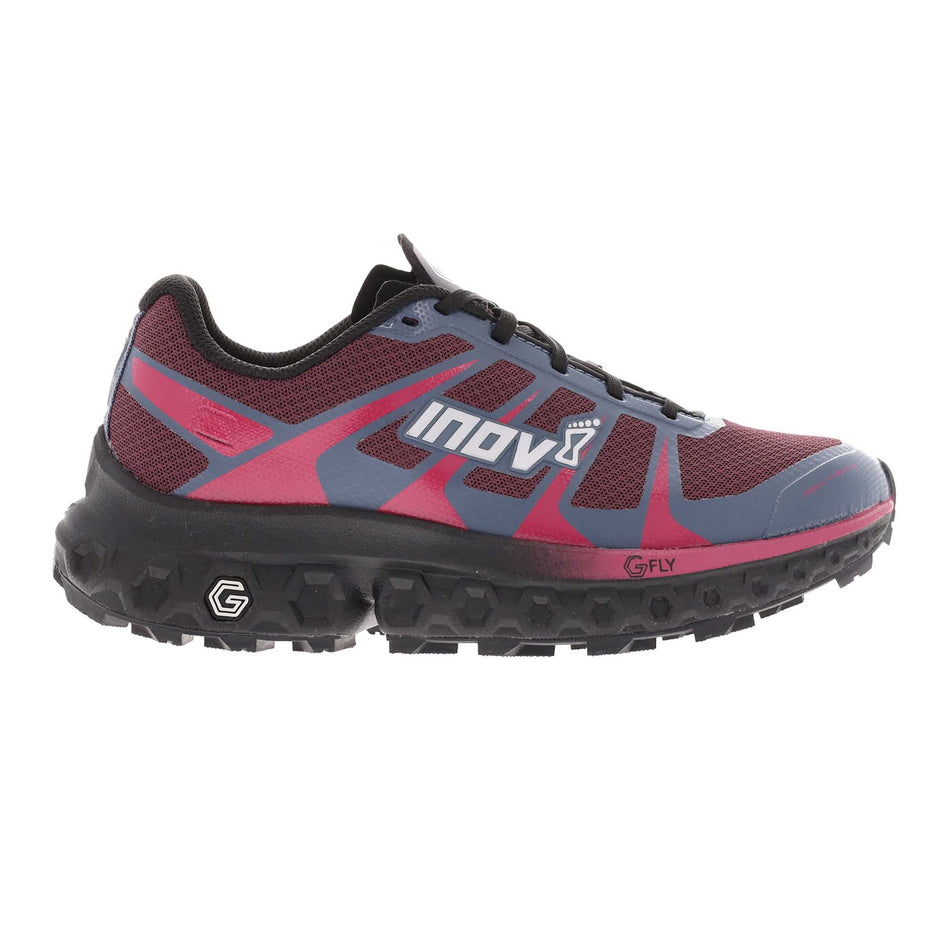 Lateral side of the right shoe from a pair of women's Inov-8 TRAILFLY ULTRA™ G 300 MAX Running Shoes (6886613647522)