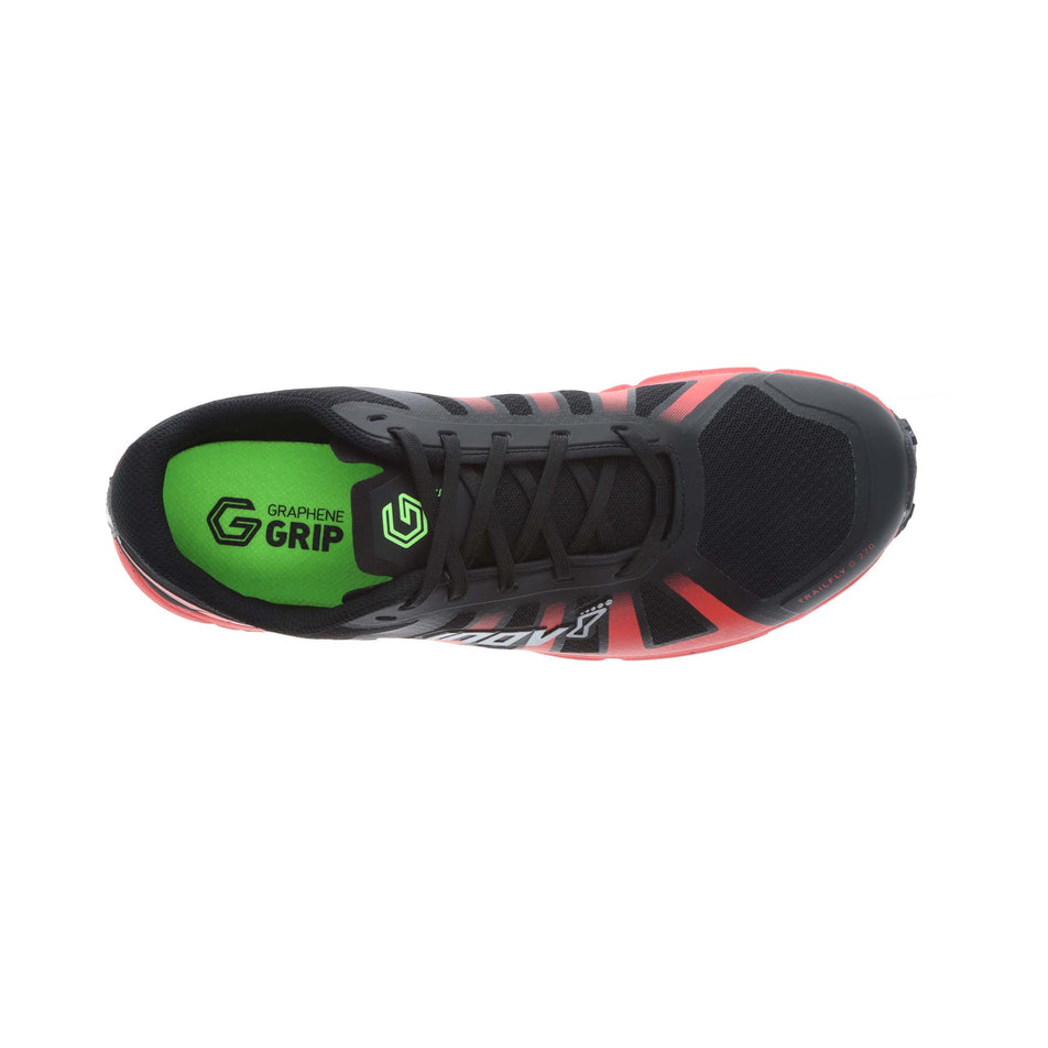 Upper view of men's inov-8 trailfly g270 running shoes (7371379277986)