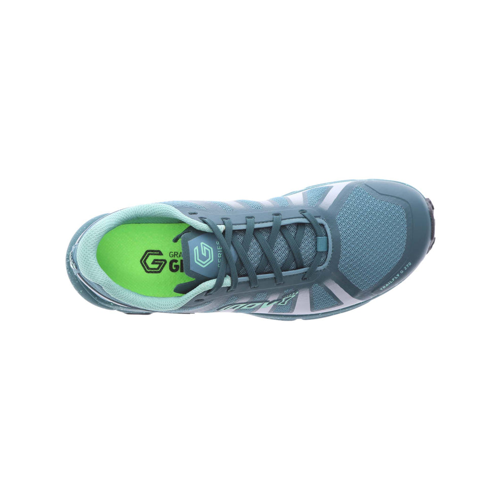 Upper view of women's inov-8 trailfly g270 running shoes (7371381407906)