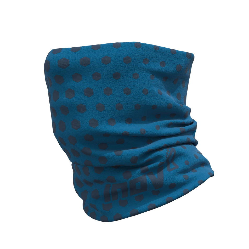 Front angled view of Inov8 Running Snood in blue (7674857783458)