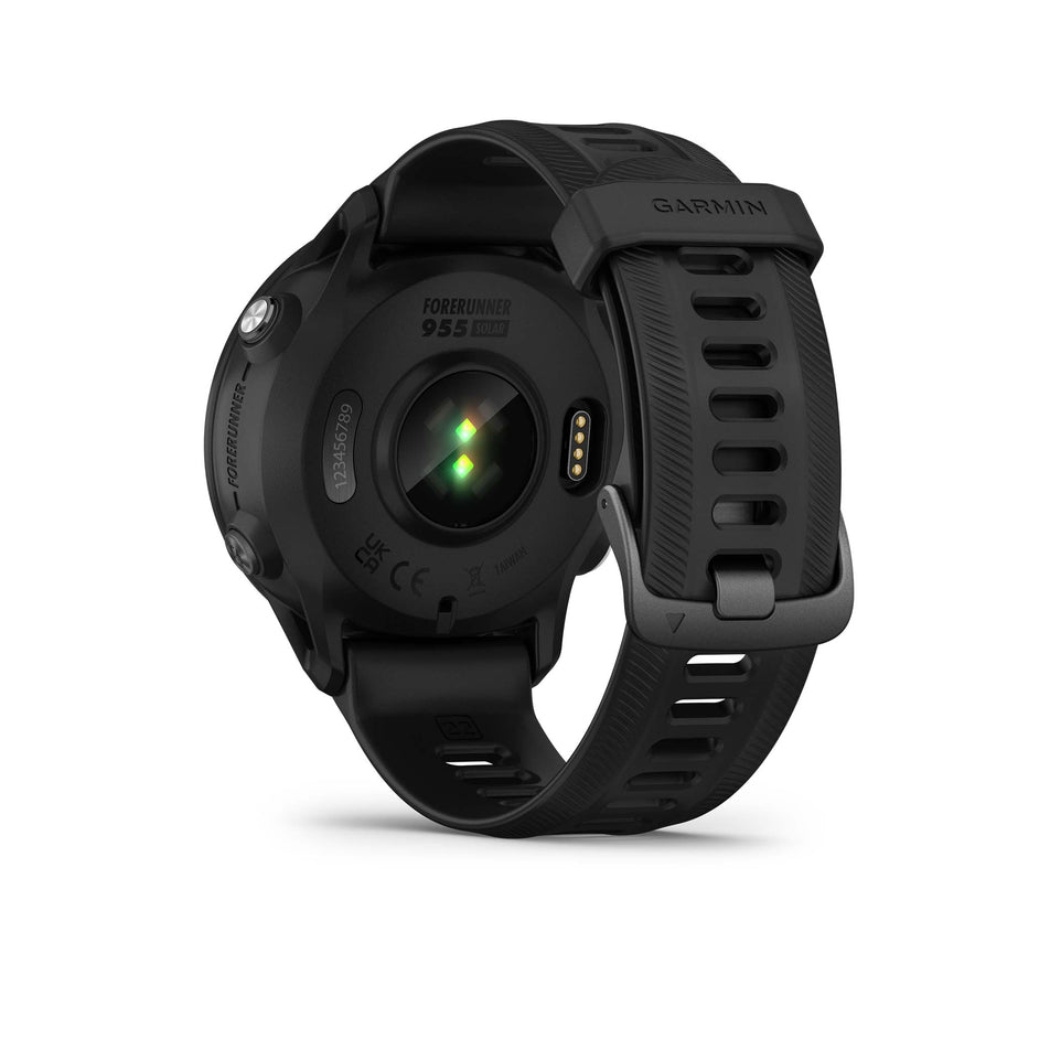 Heart rate sensor on Garmin Forerunner 955 Solar Smartwatch in Black (7577925714082)