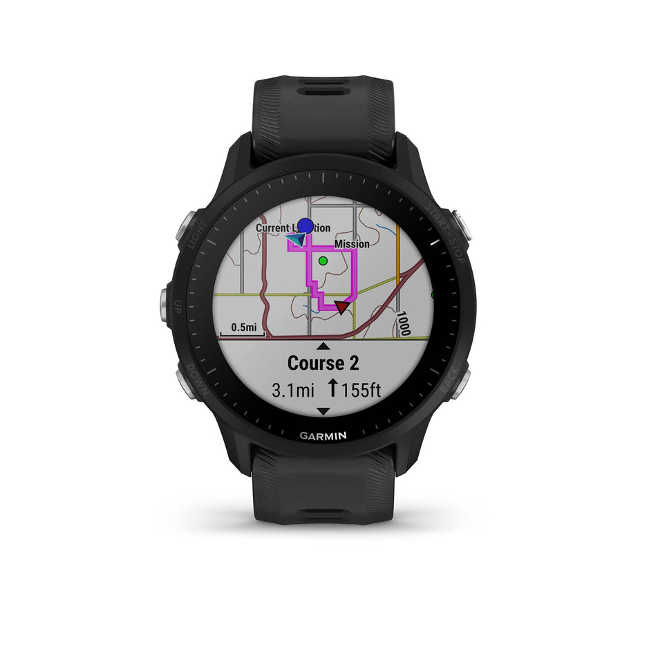 Map view on Garmin Forerunner 955 Smartwatch in Black (7528506425506)