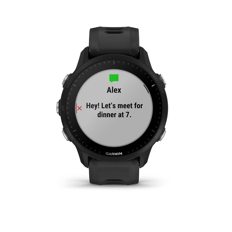 Text message screen on Garmin Forerunner 955 Smartwatch in Black (7528506425506)