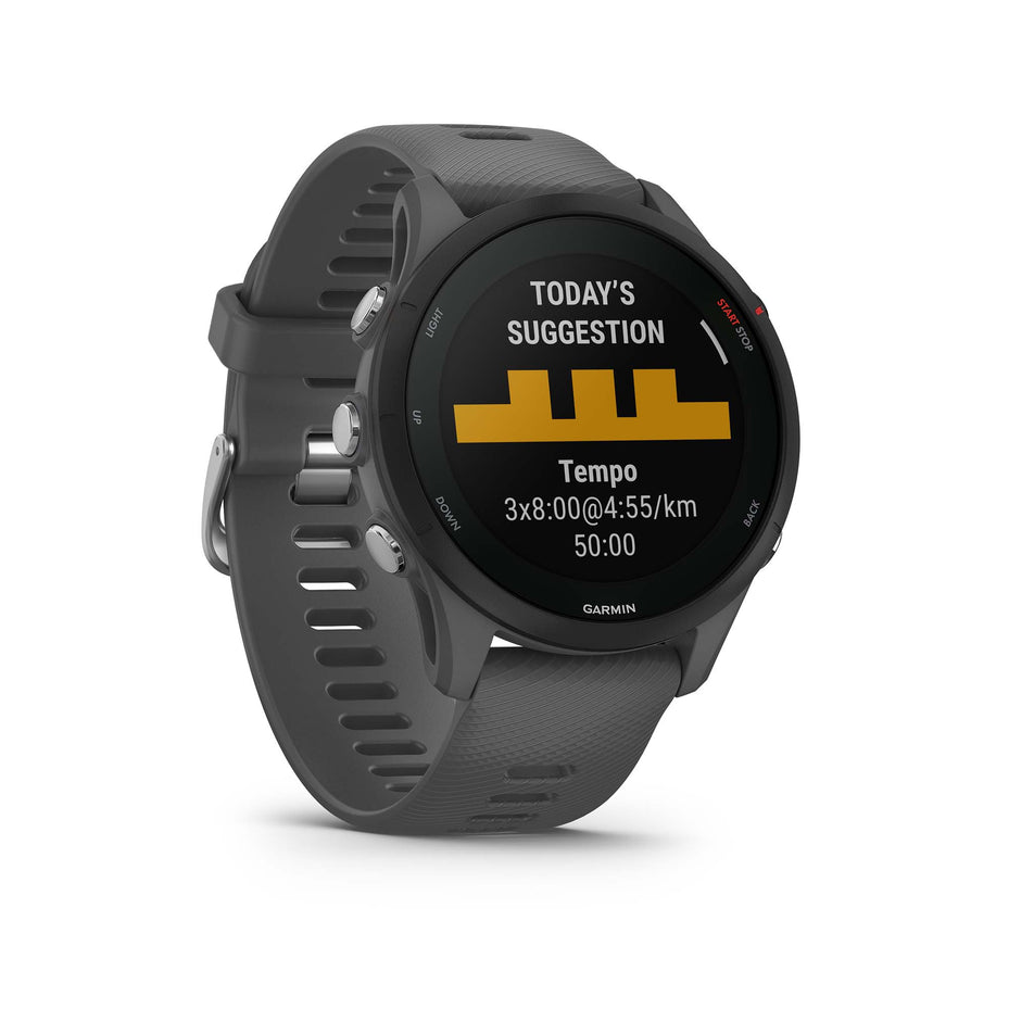 Workout suggestion view of Garmin Forerunner 255 in Slate Grey (7528360968354)