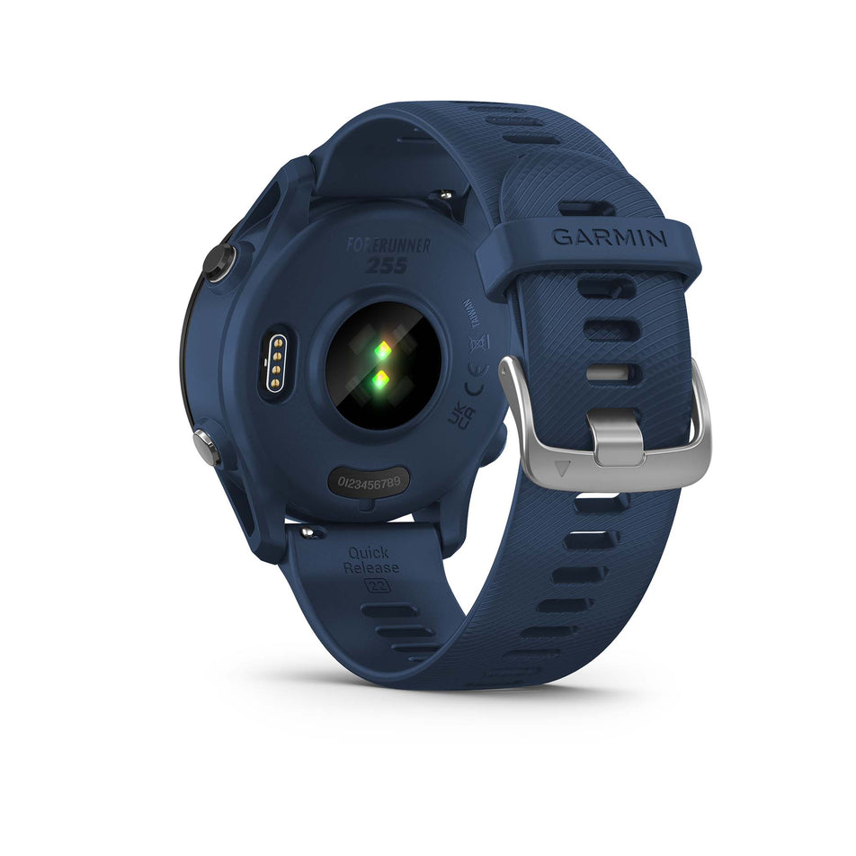 Heart rate sensor view on Garmin Forerunner 255 Smartwatch in Tidal Blue (7528377680034)