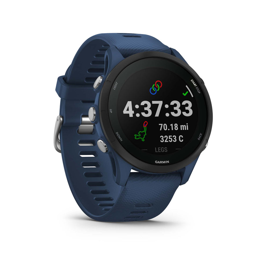 Activity complete view on Garmin Forerunner 255 Smartwatch in Tidal Blue (7528377680034)