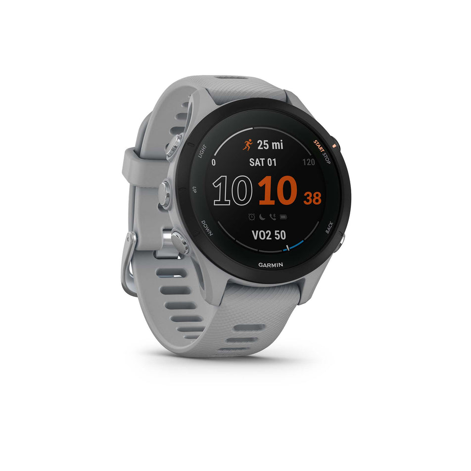 Time screen on Garmin Forerunner 255S Smartwatch in Powder Grey (7528456454306)