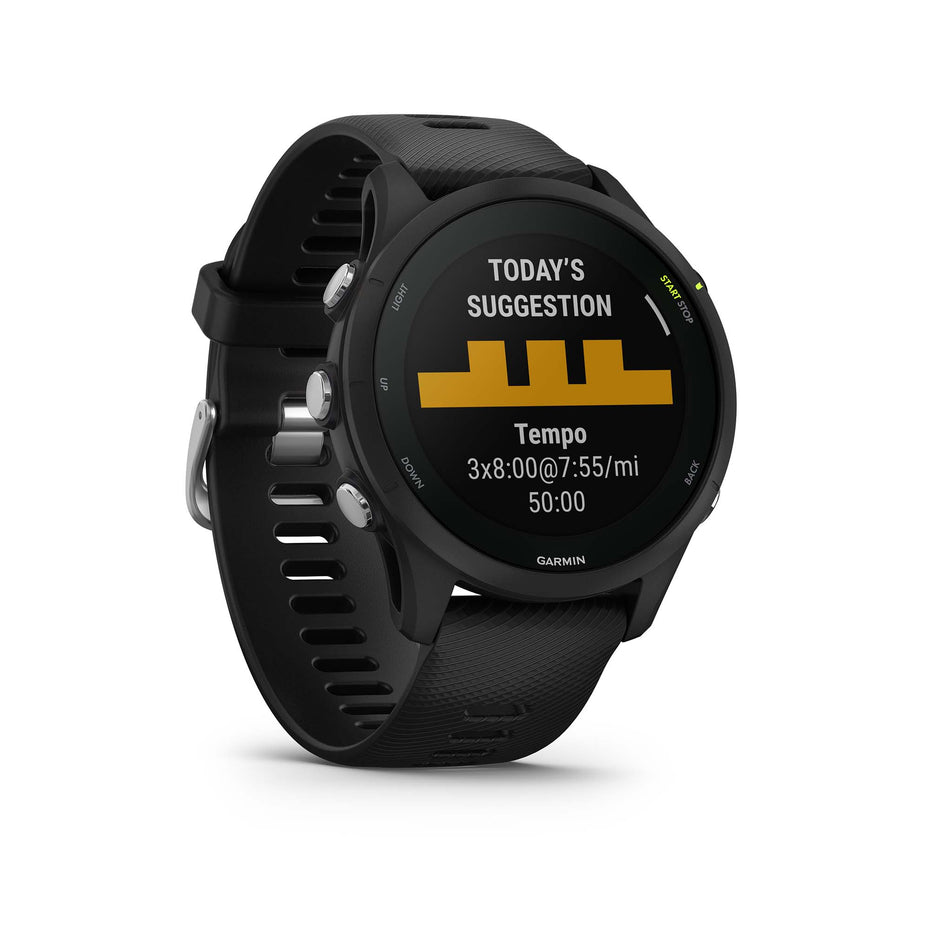 Workout suggestion view on Garmin Forerunner 255 Music Smartwatch in Black (7528493154466)
