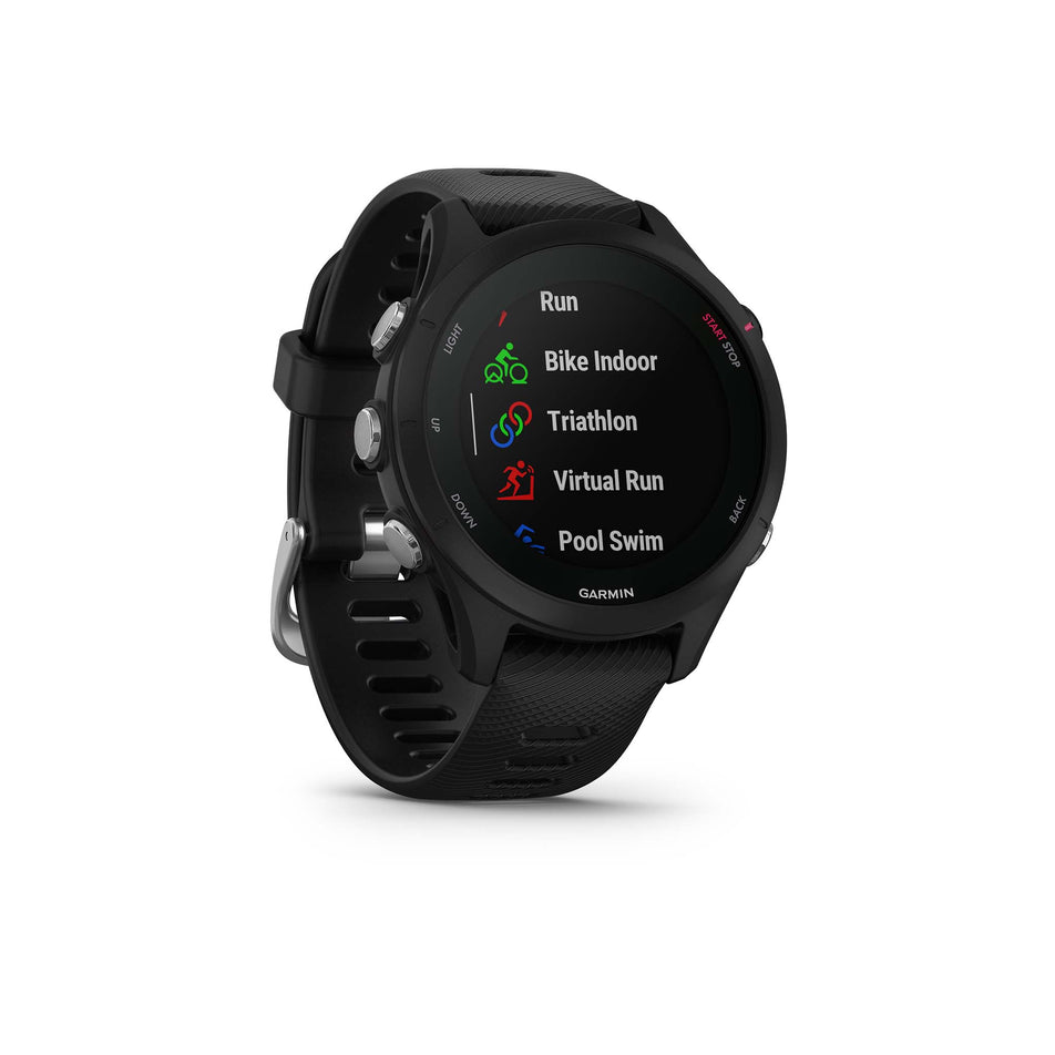 Sport selection screen on Garmin Forerunner 255S Music Smartwatch in Black (7528498331810)