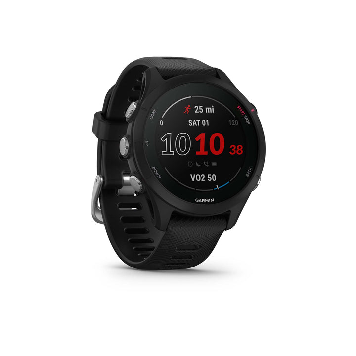  Garmin Forerunner 255 (Slate Gray) GPS Running Smartwatch, Runner's Bundle with HD Screen Protectors & Portable Charger