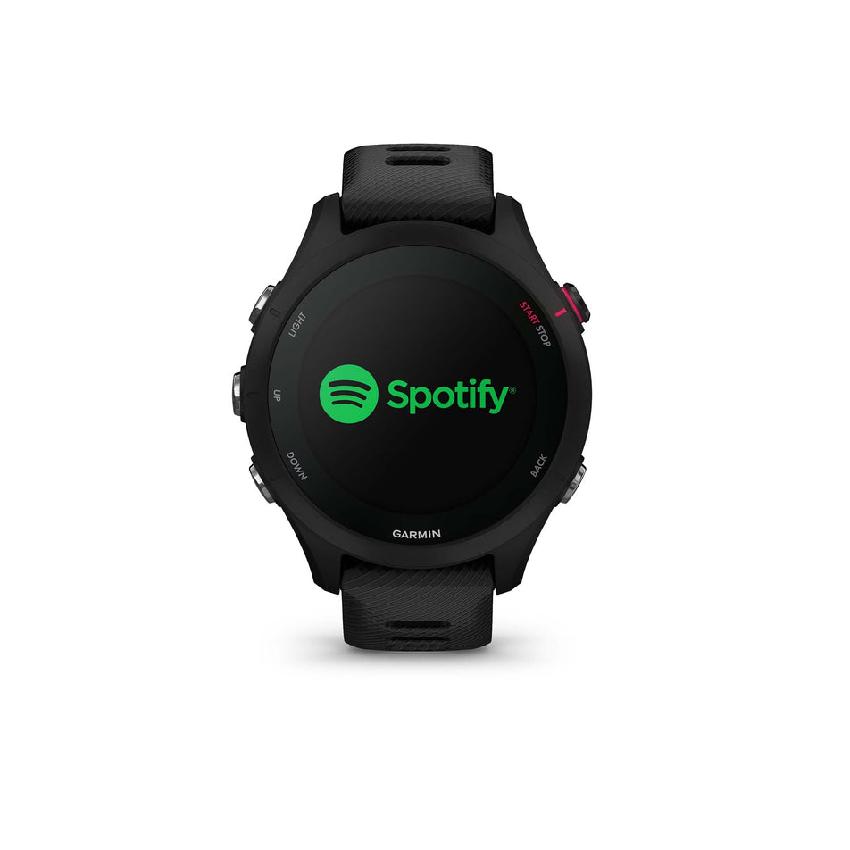 Spotify screen on Garmin Forerunner 255S Music Smartwatch in Black (7528498331810)