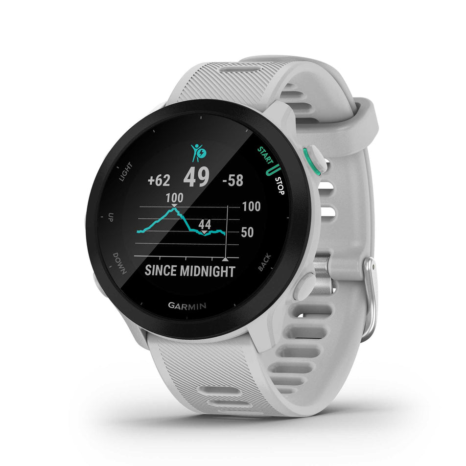 Elevation view of unisex garmin forerunner 55 running watch (7074054635682)