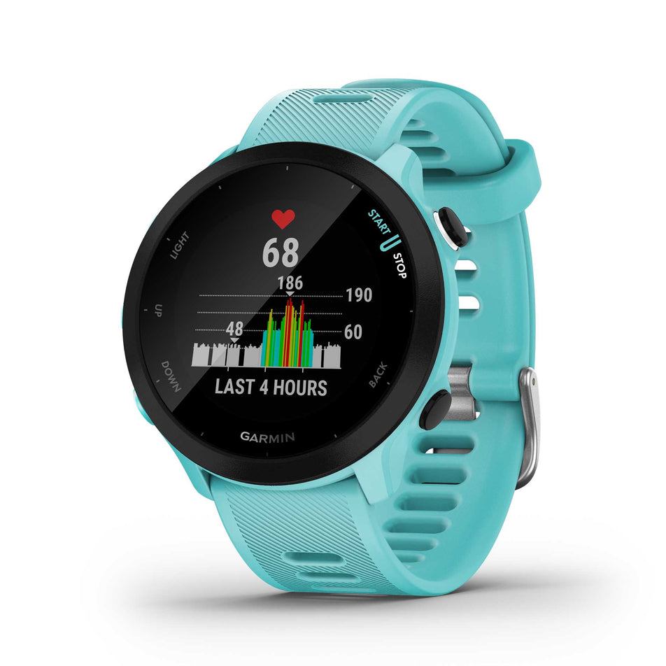 Heart rate view of unisex garmin forerunner 55 running watch (7074039365794)