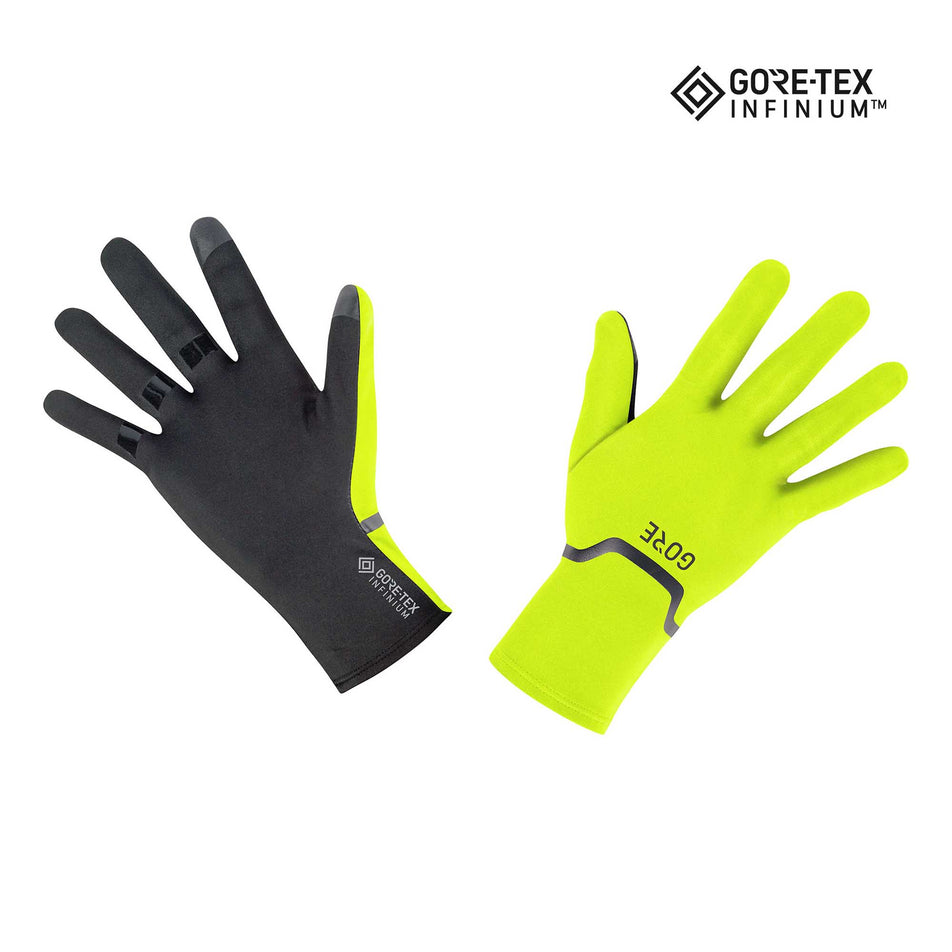 Front & back view of unisex gore wear m gtx stretch gloves (7043530686626)