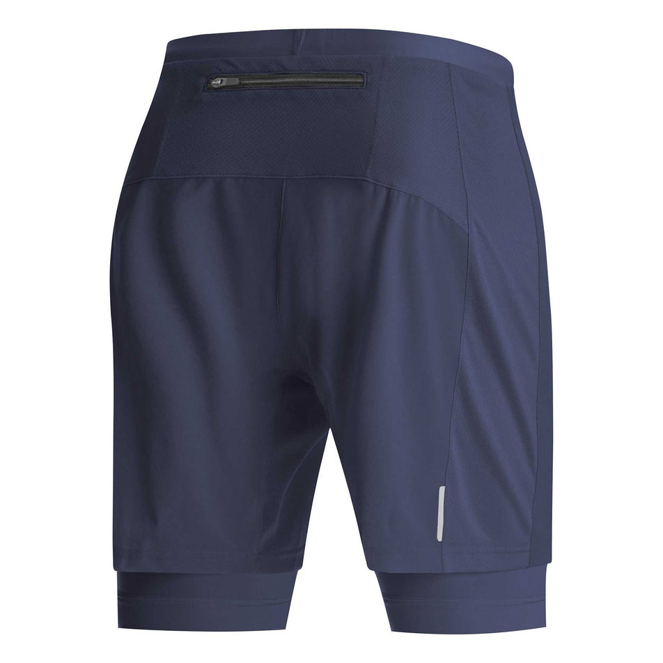 Behind View of Men's Gore Wear R5 2in1 Shorts (6918360498338)