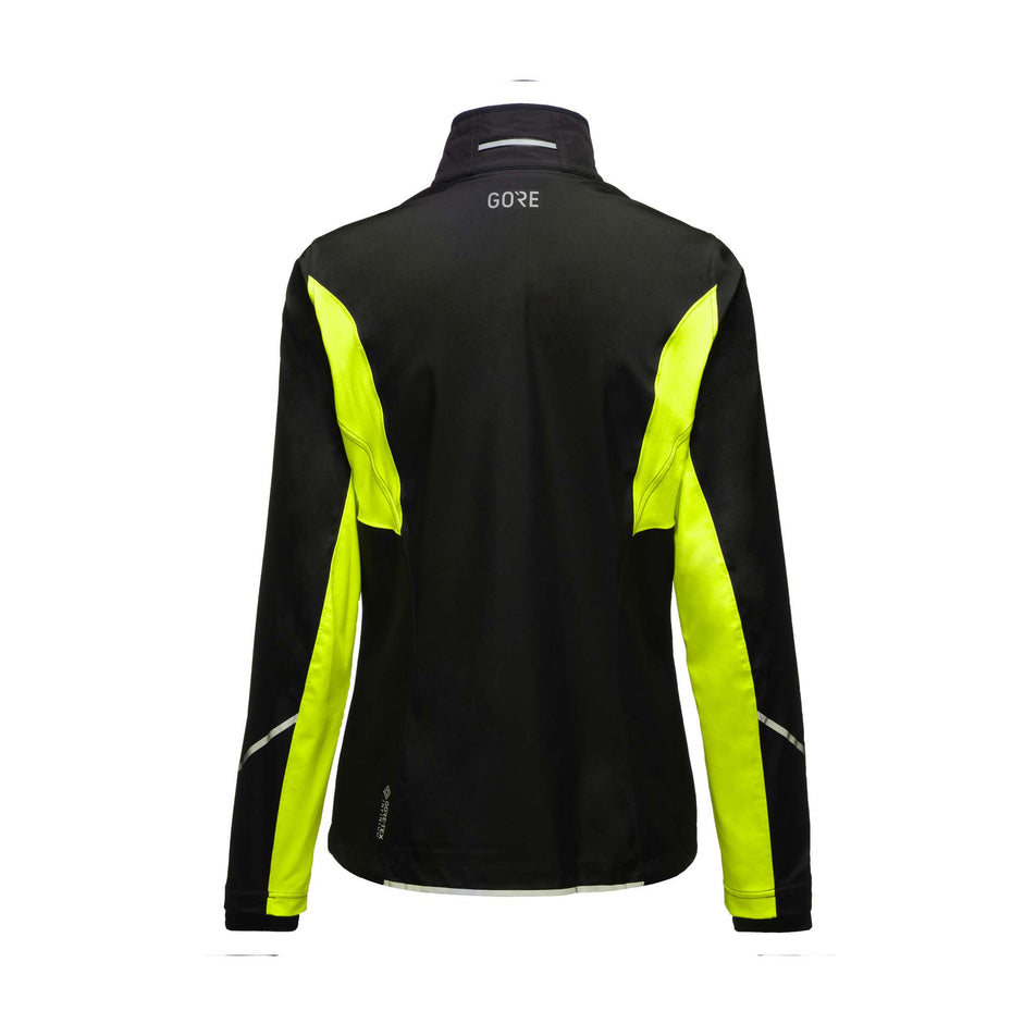 Back view of women's gore wear r3 partial gtx I jacket in black (7595540545698)