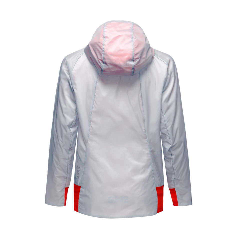 Back view of women's gore wear r5 gtx I insulated jacket in white (7596642402466)