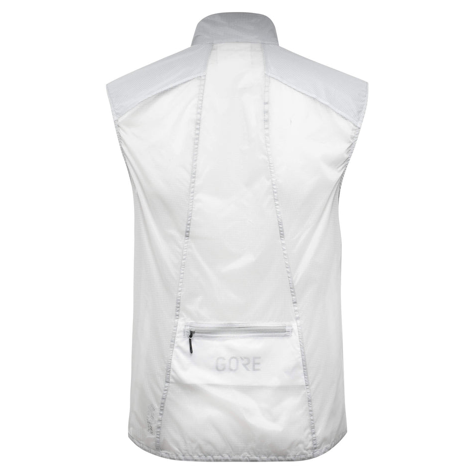 Back view of a GORE® Wear Men's Drive Vest in the white colourway (7763457212578)